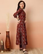 Women Printed Kurta and Pant Set with Dupatta - Image 2