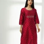 Women Foil Print Straight Kurta